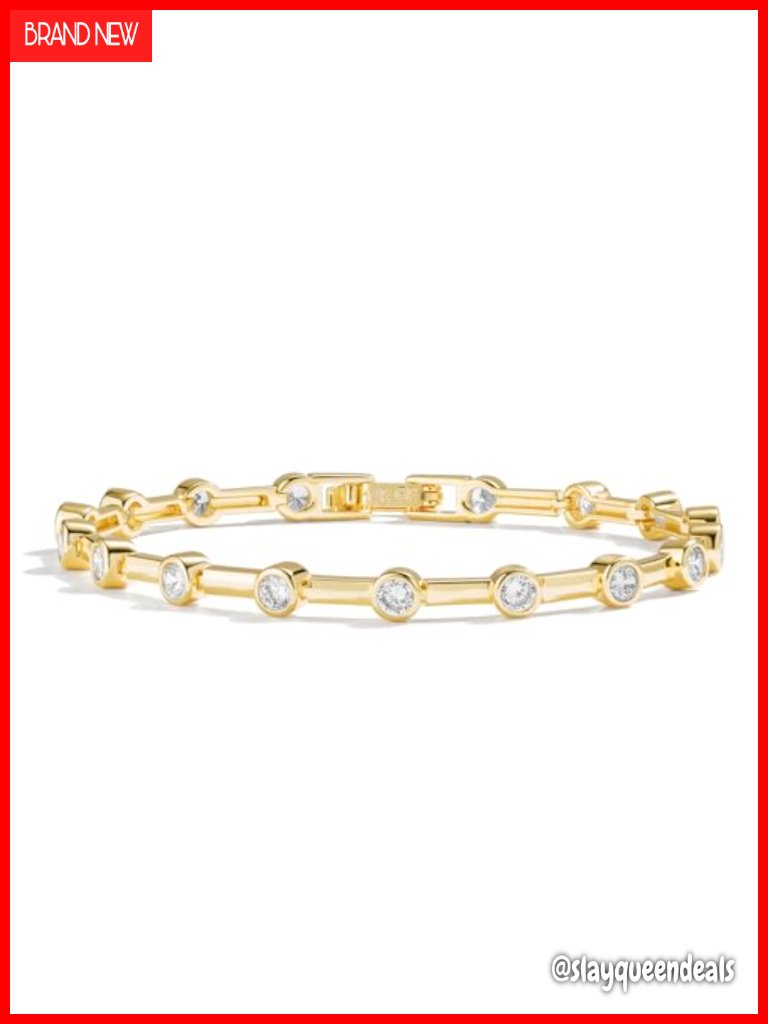 14k Gold Filled Bezel Cz Tennis Bracelet - Simulated Diamonds